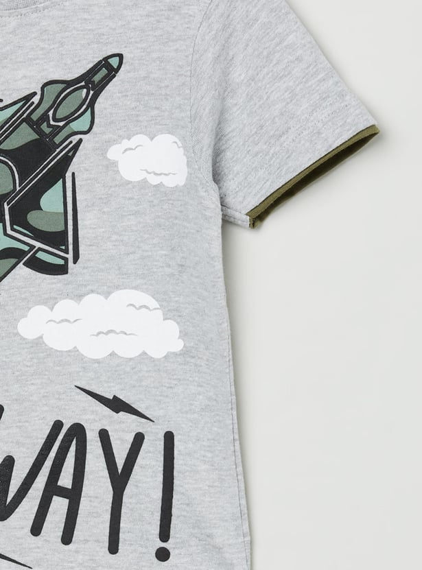Boys Printed Crew Neck T-shirt