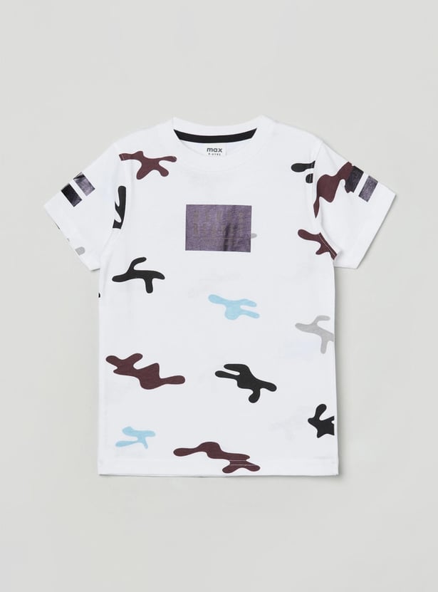Boys Printed Crew Neck T-shirt