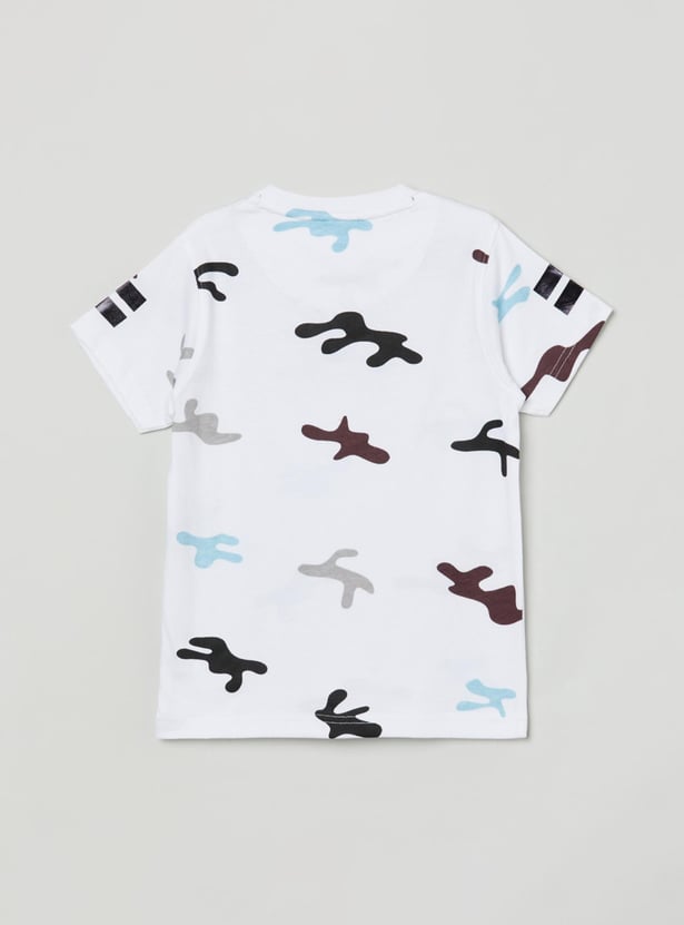 Boys Printed Crew Neck T-shirt