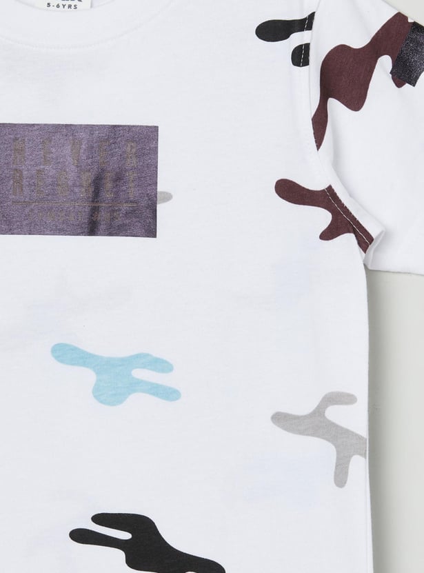 Boys Printed Crew Neck T-shirt