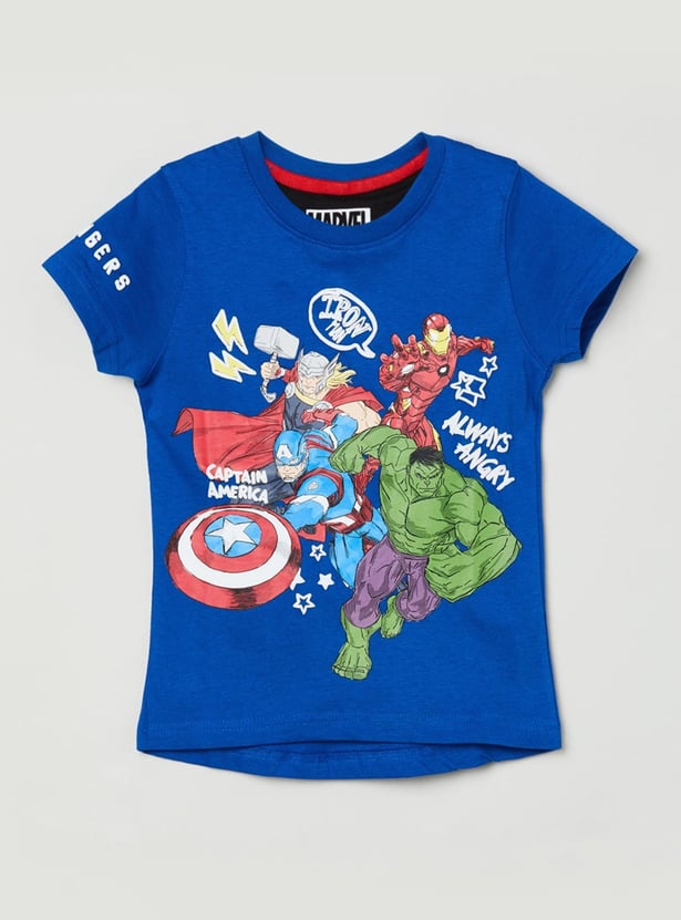 Boys Printed Round Neck T-shirt