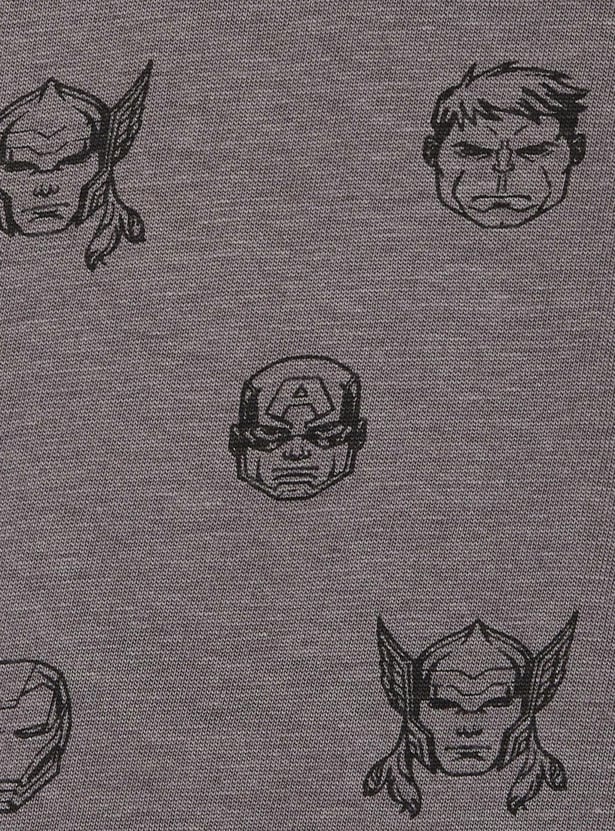 Boys Marvel Printed Crew Neck T-shirt