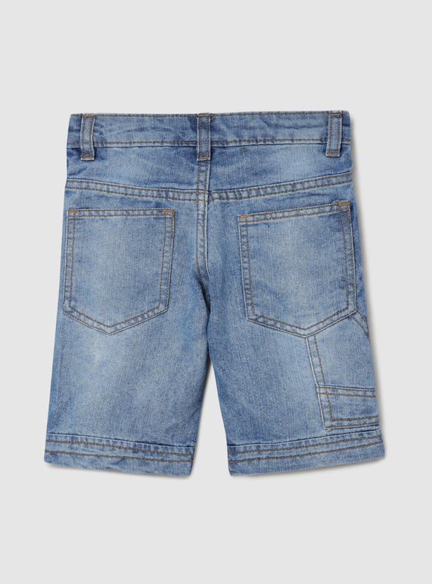 Boys Applique Detail Denim Shorts
