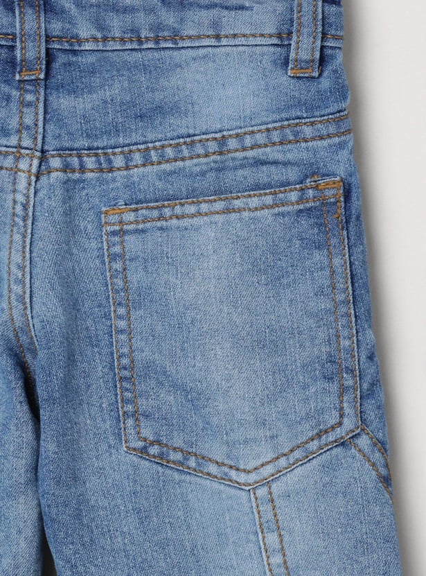 Boys Applique Detail Denim Shorts
