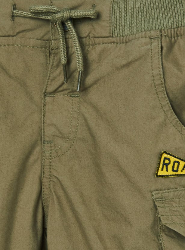 MAX Boys Solid Elasticated Cargo Shorts