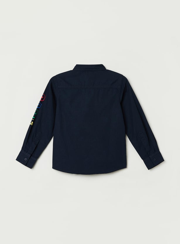 MAX Boys Printed Full Sleeves Casual Shirt