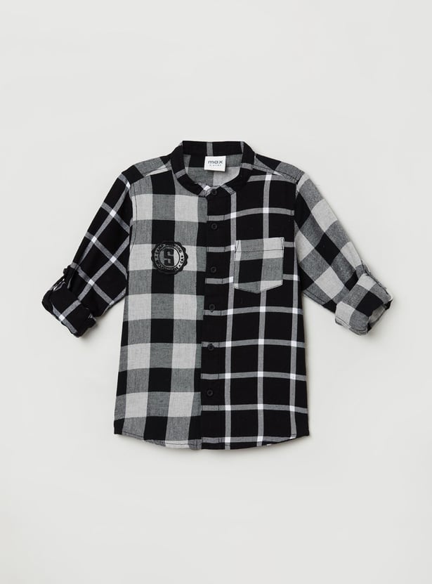 MAX Boys Checked Full Sleeves Casual Shirt