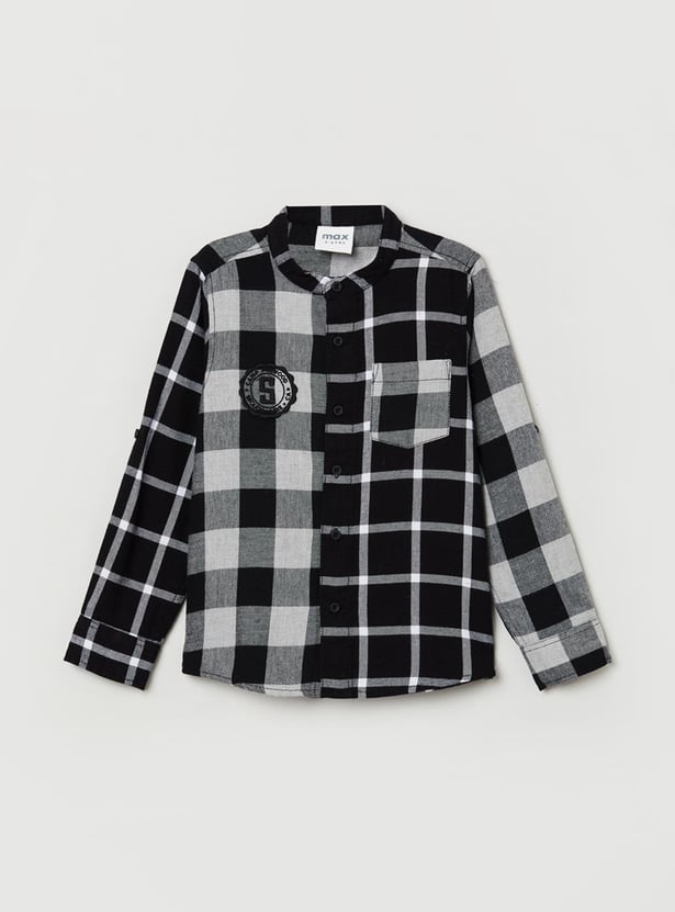 MAX Boys Checked Full Sleeves Casual Shirt