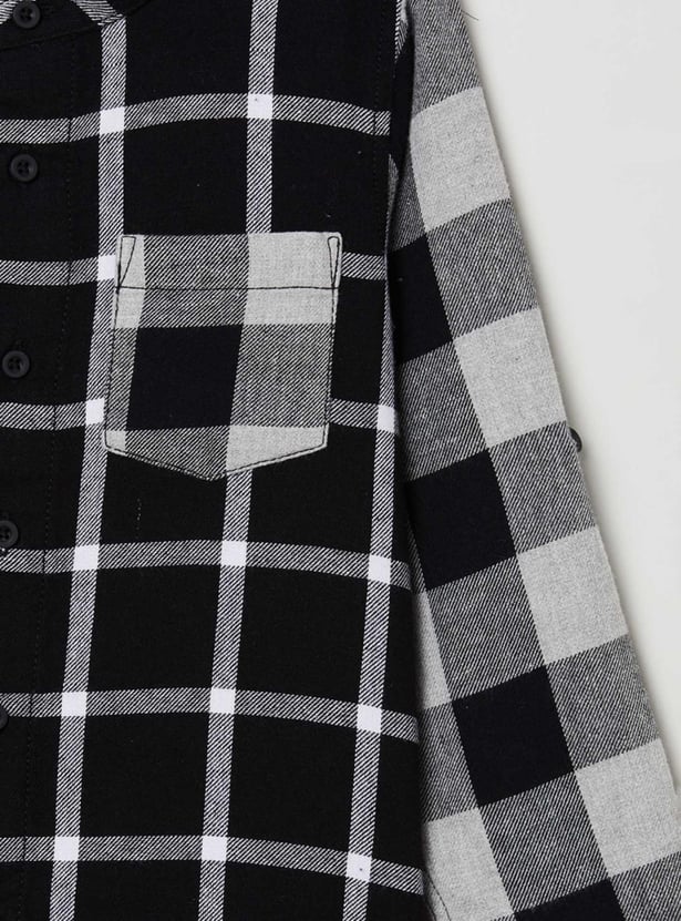 MAX Boys Checked Full Sleeves Casual Shirt