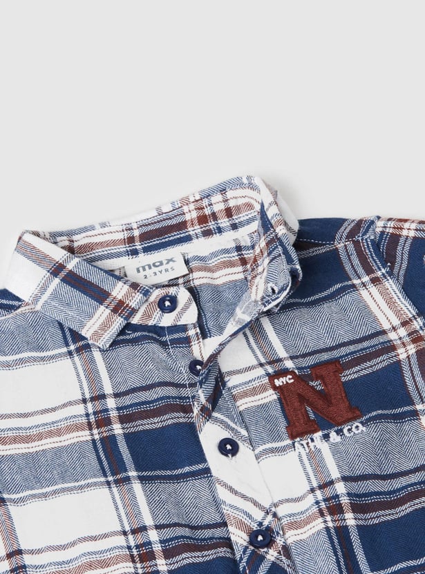 Boys Checked Full Sleeves Casual Shirt
