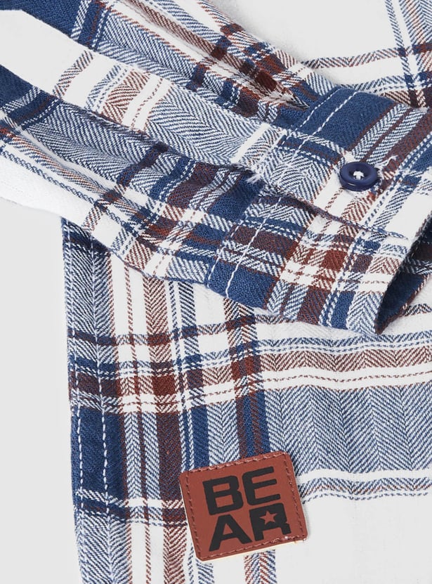 Boys Checked Full Sleeves Casual Shirt