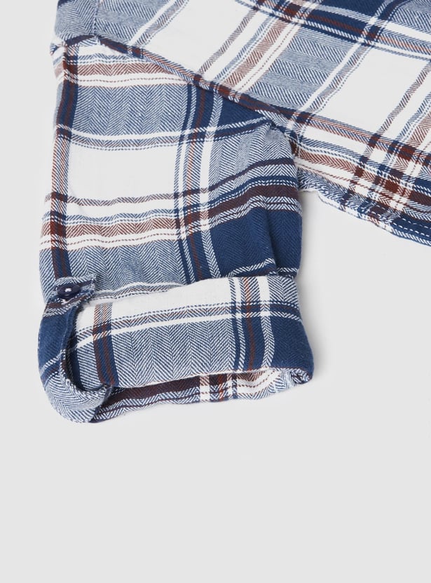 Boys Checked Full Sleeves Casual Shirt
