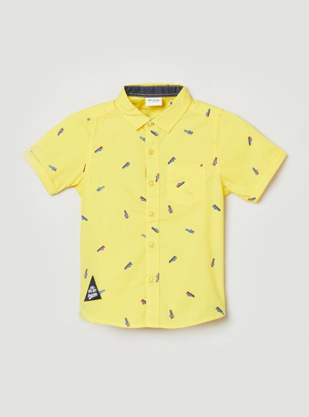 MAX Boys Printed Casual Shirt