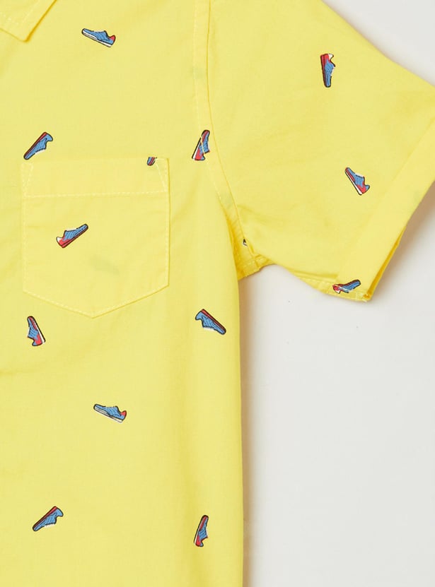 MAX Boys Printed Casual Shirt
