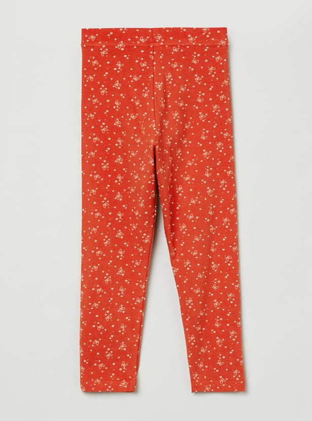 Girls Printed 3/4th Leggings