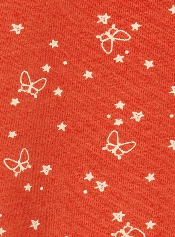 Girls Printed 3/4th Leggings