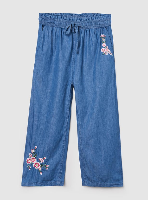 MAX Girls Floral Embroidered Jeans