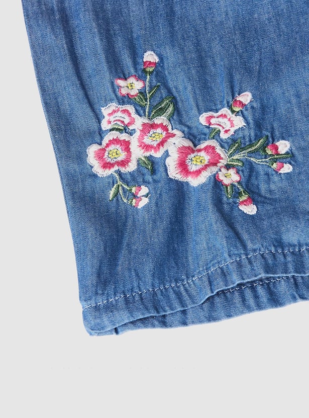 MAX Girls Floral Embroidered Jeans
