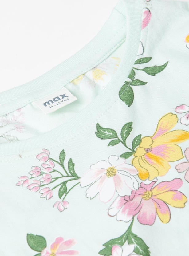 Girls Floral Printed Tunic