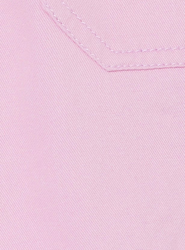 Girls Solid Woven Bermuda Shorts