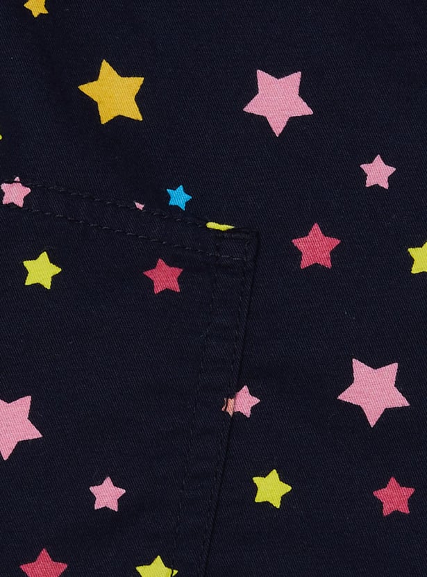 Girls Star Printed Shorts