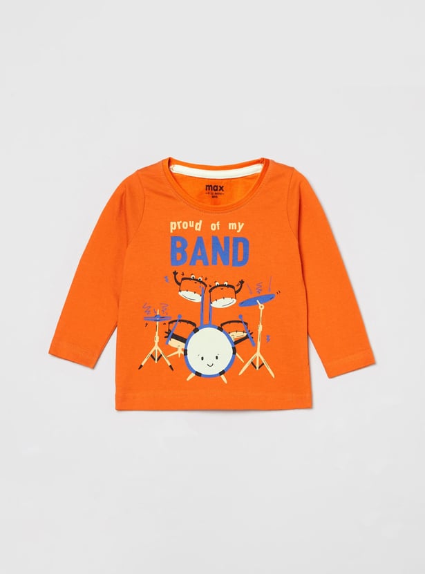 Boys Printed Crew Neck T-shirt