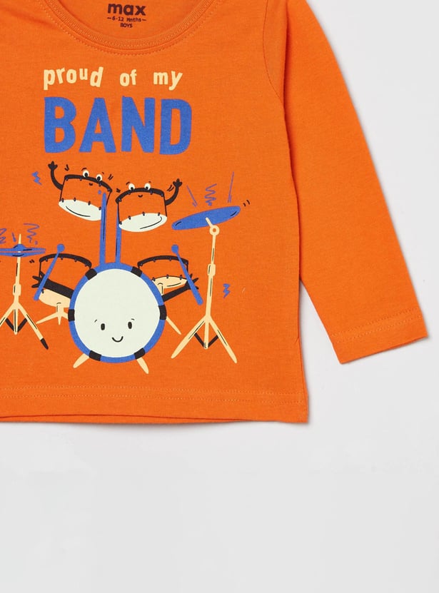 Boys Printed Crew Neck T-shirt
