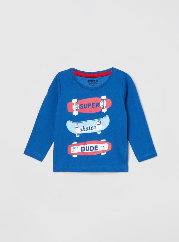 Boys Graphic Print Crew Neck T-shirt