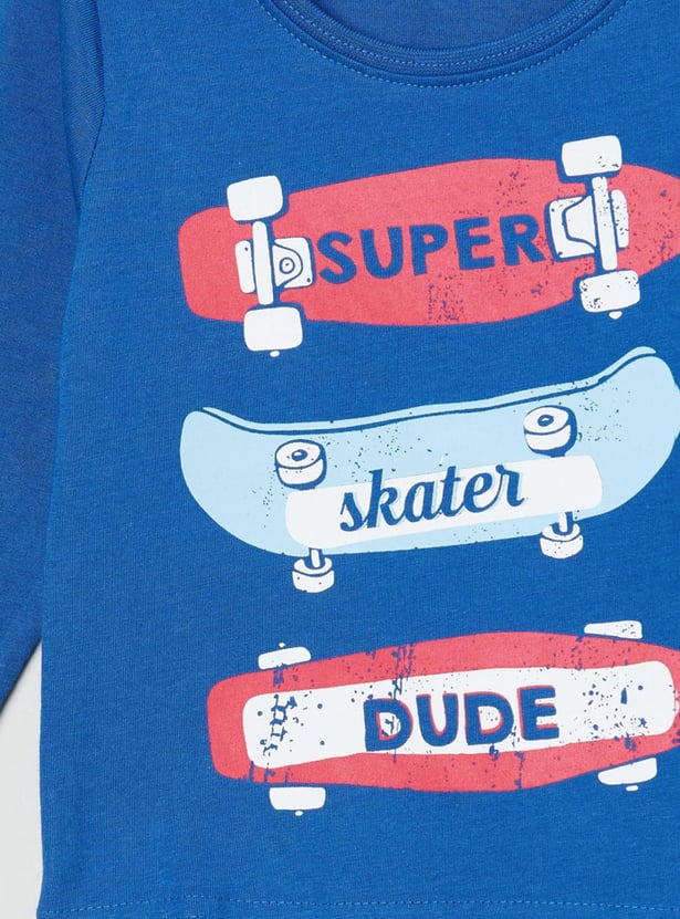 Boys Graphic Print Crew Neck T-shirt