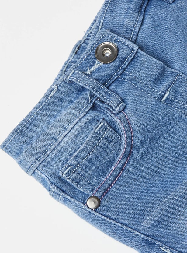 MAX Girls Stonewashed Slim Fit Jeans