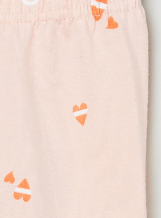 Girls Printed 3/4th Leggings