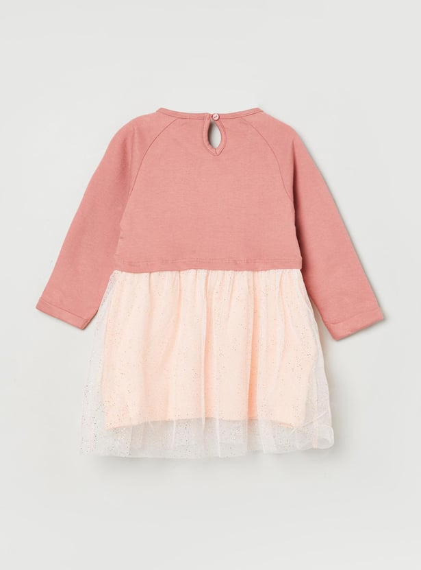 MAX Girls Embellished Full Sleeves Dress