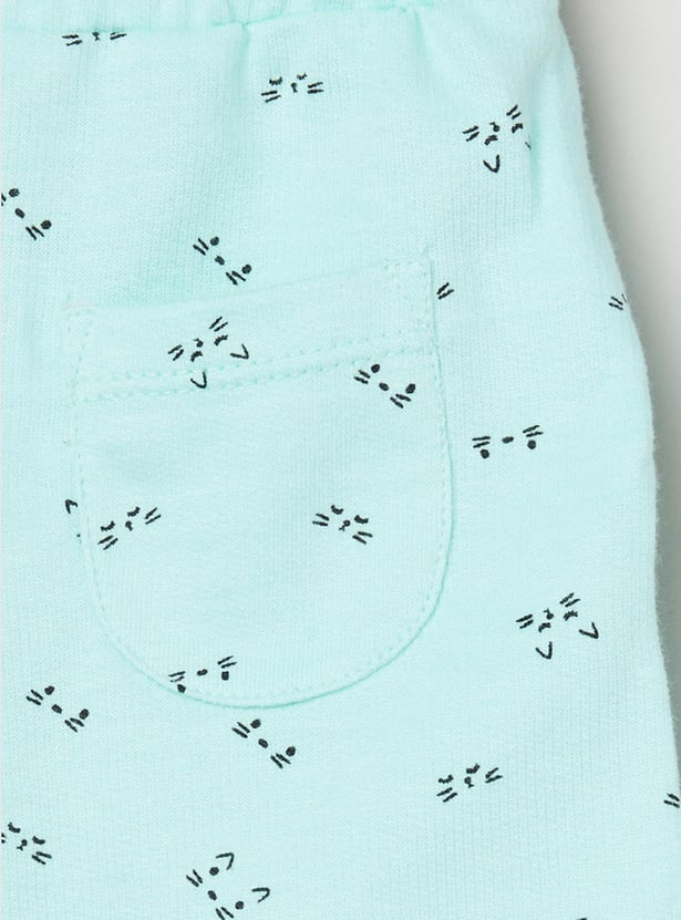 MAX Girls Printed Shorts with Drawstring Closure