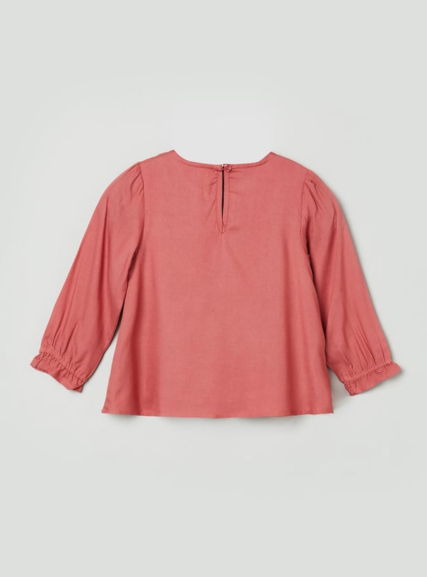 MAX Girls Textured Lace Detailed Top