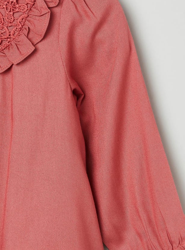 MAX Girls Textured Lace Detailed Top