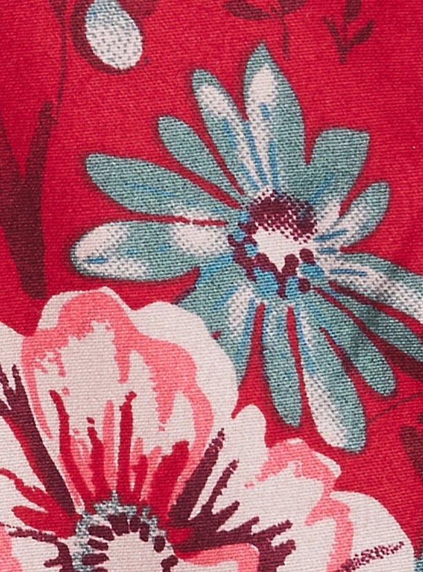 MAX Girls Printed Round Neck A-Line Dress