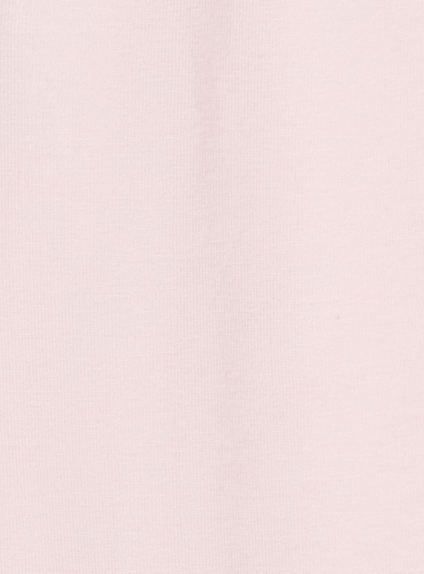 Girls Solid Elasticated 3/4th Leggings