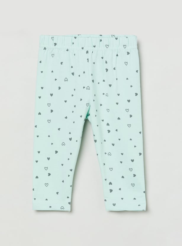 Girls Printed 3/4th Leggings