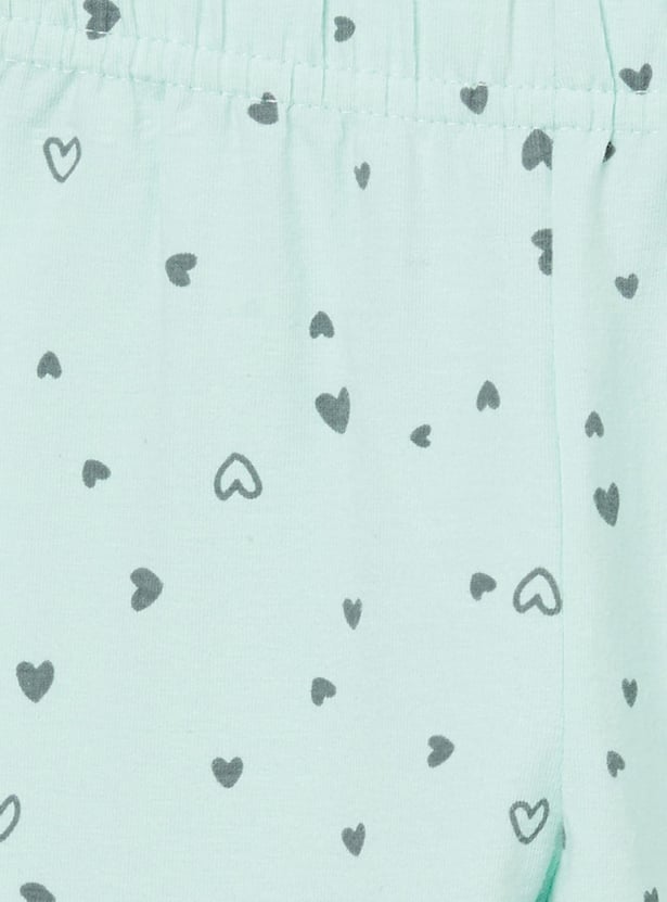 Girls Printed 3/4th Leggings