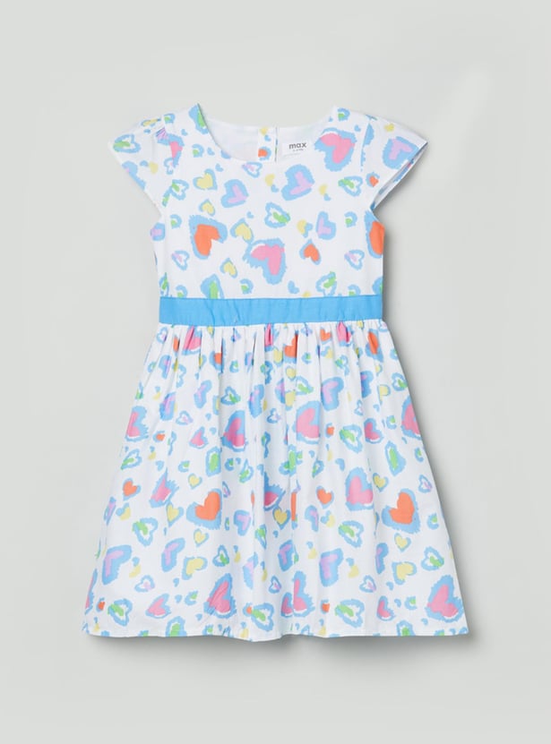 Girls Printed A-Line Dress