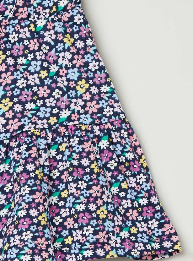 MAX Girls Printed Elasticated A-Line Skirt