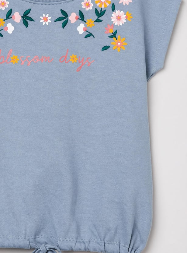 MAX Girls Printed Round Neck Top