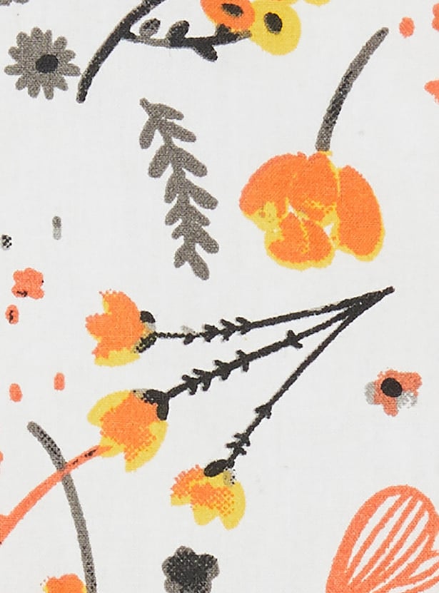 Girls Printed Cap Sleeves A-Line Dress