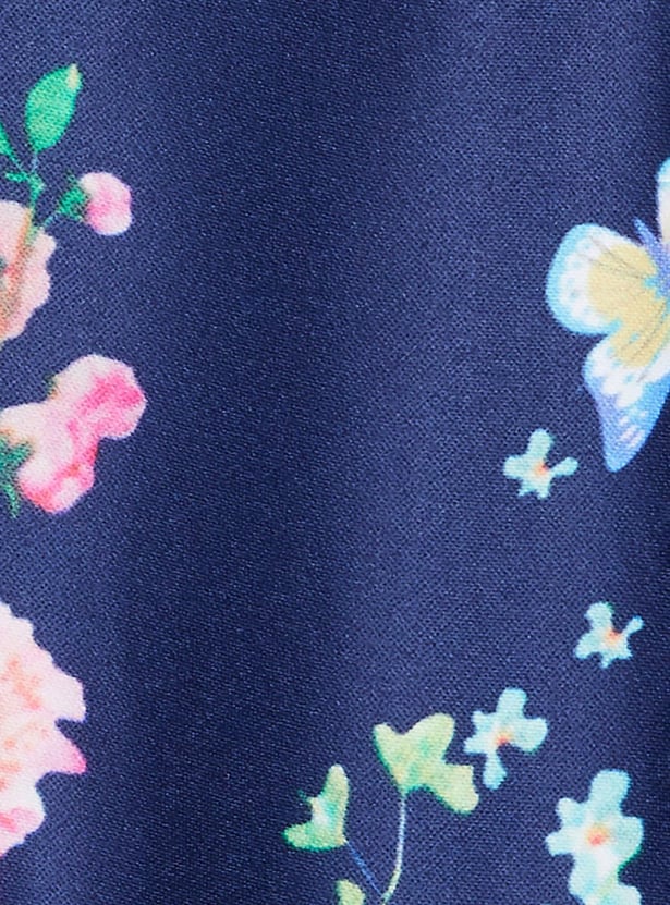 MAX Girls Floral Printed A-Line Dress