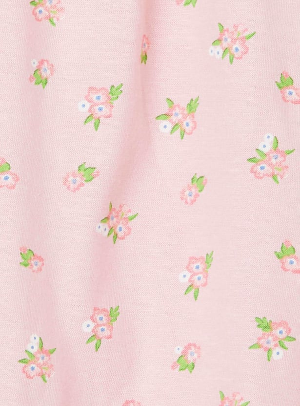 Girls Printed Round Neck Top