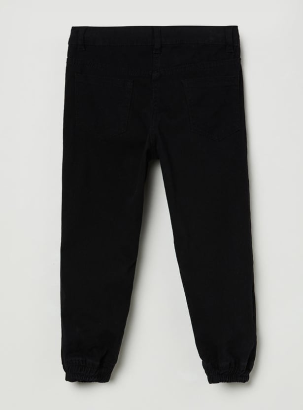 Girls Solid Jogger Trousers 