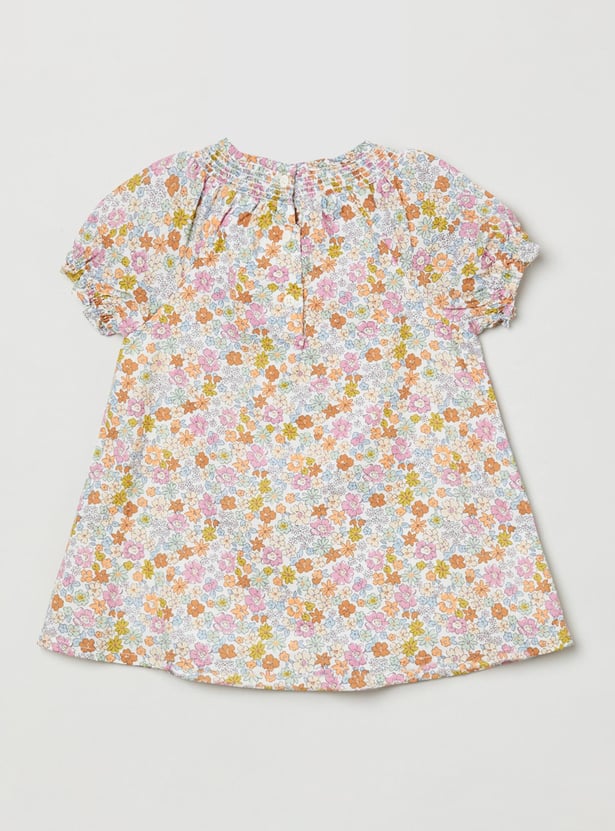 Girls Printed Round Neck Top