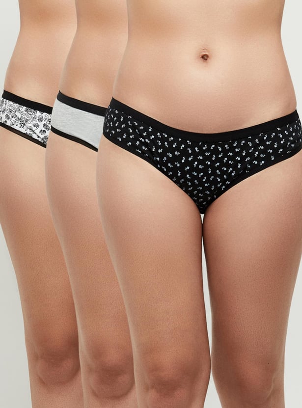 Printed Bikini Panties - Pack of 3