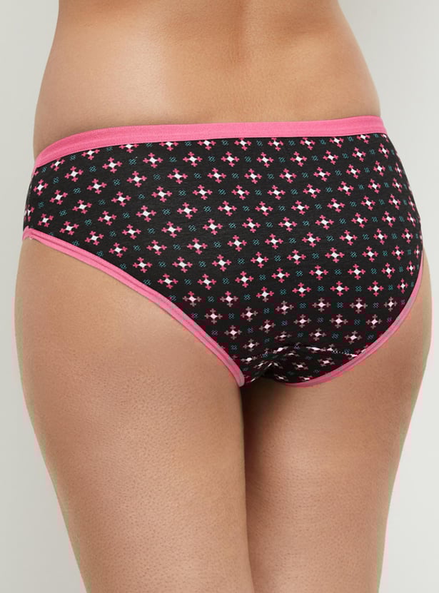 Printed Elasticated Bikini Panty - Pack of 3