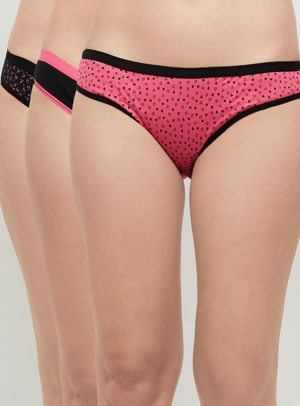 Women Printed Bikini Panties - Pack of 3